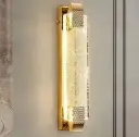 Modern Gold-Finish Bubble Crystal LED wall Sconce  Glass Shade Secured with Decorative Patterned Brackets HX-WLO75