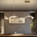 Gold Wave Design LED Crystal Pendant Light - Modern  Chandelier E10-004 