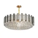 Modern Round Gold Crystal Chandelier LED Pendant Light DIA-800