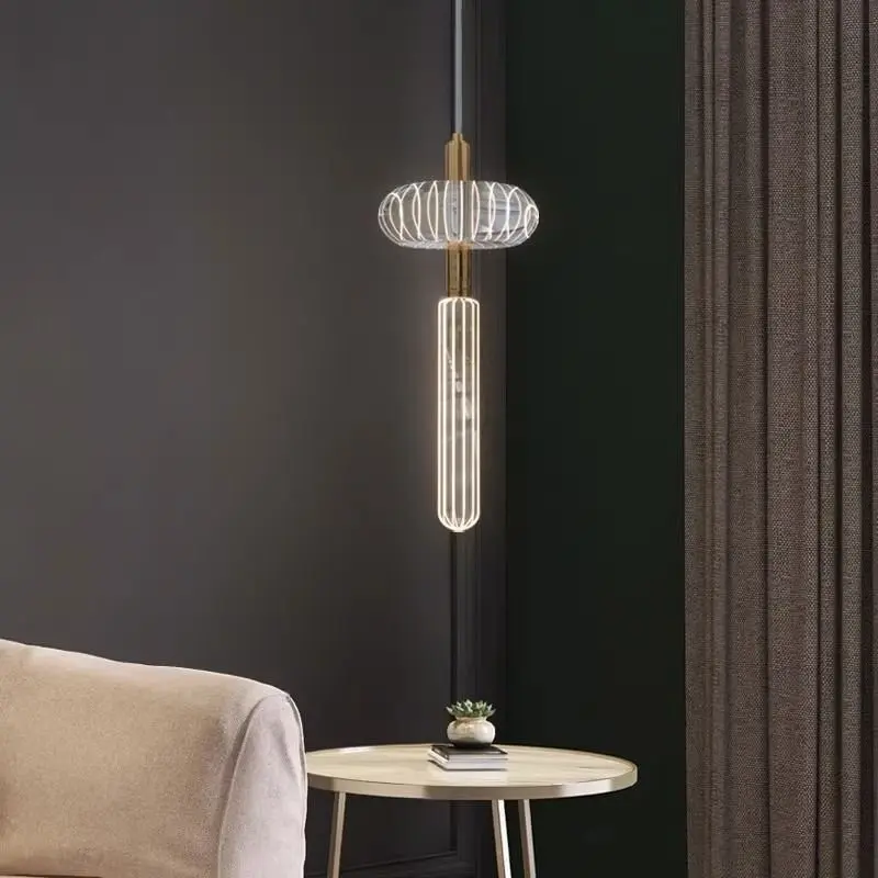 Modern Glass Chandelier Custom Circular Pendant LED Light 72*21*30cm