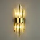 Crystal Wall Sconce with Stainless Steel Base - E14 Long Tube Wall Sconces Simple Modern Fixtures HX-WLO-86