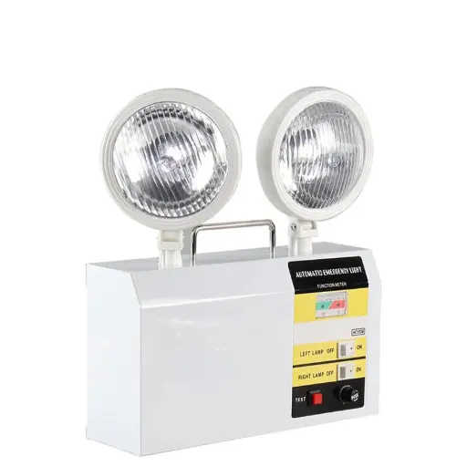 Automatic Emergency Light Double Head Rechargeable LED Safety Exit Light AMX-ELI038 